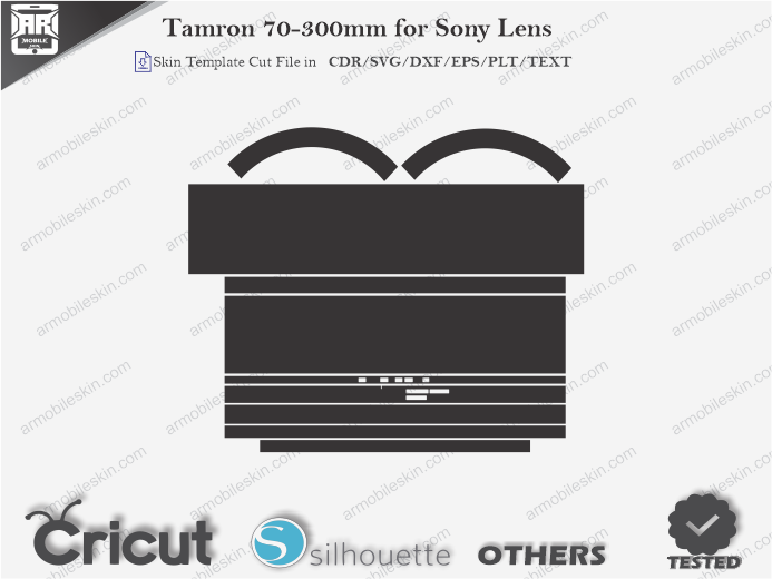 Tamron 70-300mm for Sony Lens Skin Template Vector