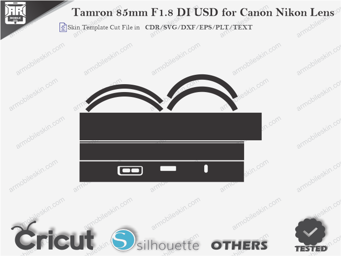 Tamron 85mm F1.8 DI USD for Canon Nikon Lens Skin Template Vector