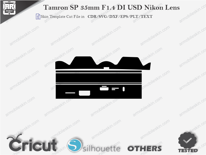 Tamron SP 35mm F1.4 DI USD Nikon Lens Skin Template Vector