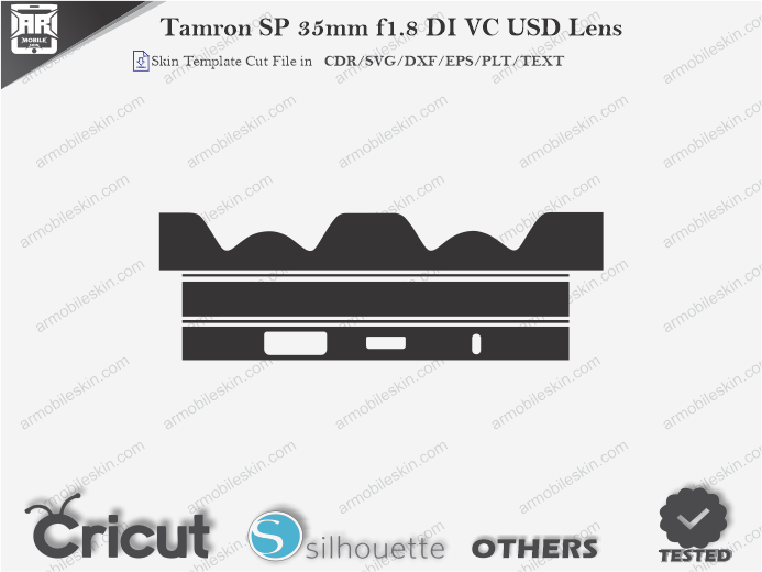 Tamron SP 35mm f1.8 DI VC USD Lens Skin Template Vector