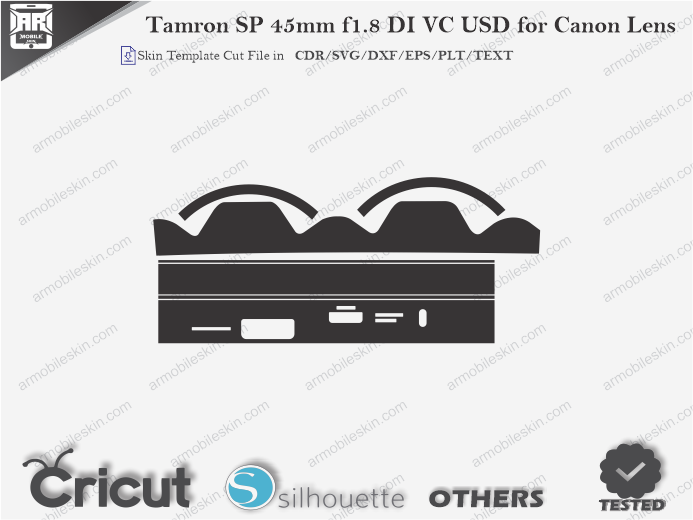 Tamron SP 45mm f1.8 DI VC USD for Canon Lens Skin Template Vector