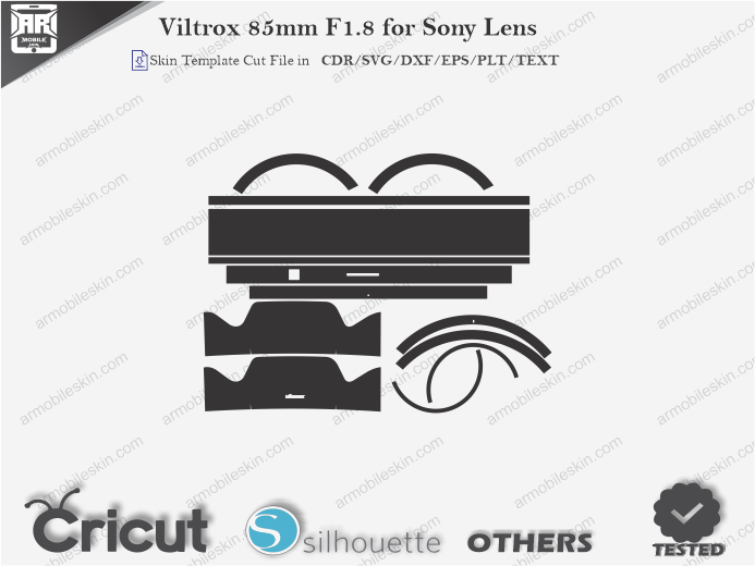 Viltrox 85mm F1.8 for Sony Lens Skin Template Vector