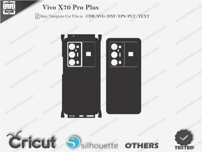 Vivo X70 Pro Plus Skin Template Vector