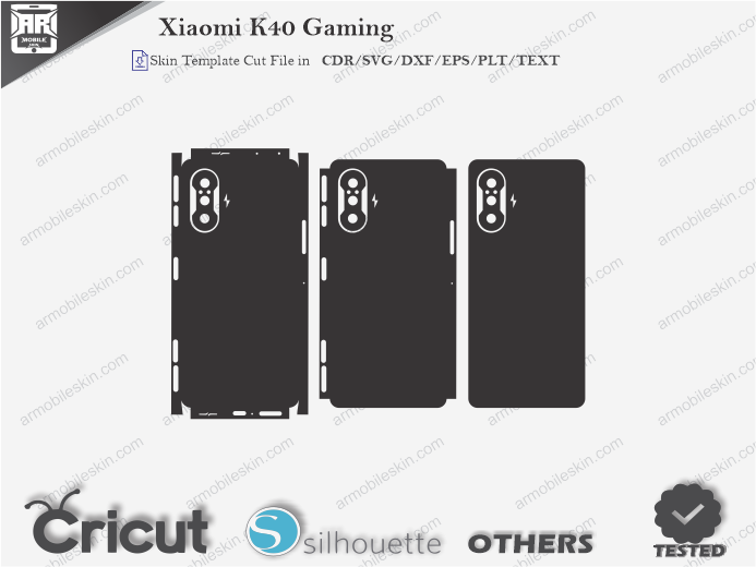 Xiaomi K40 Gaming Skin Template Vector