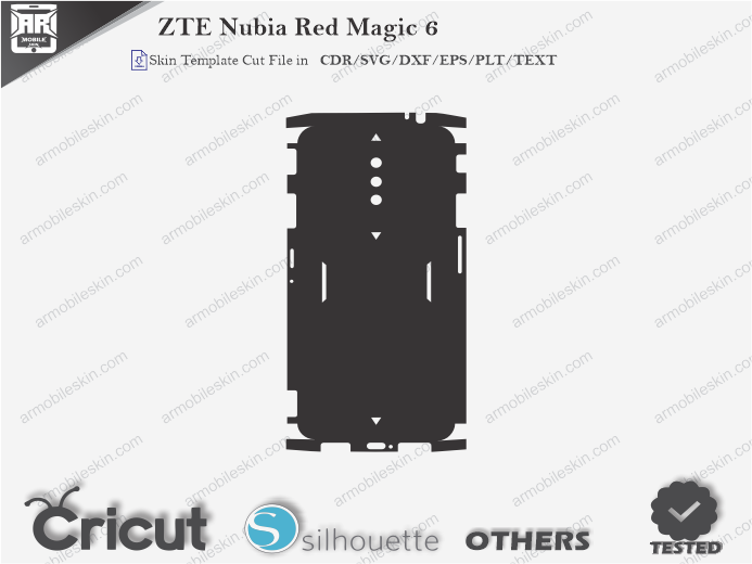 ZTE Nubia Red Magic 6 Skin Template Vector