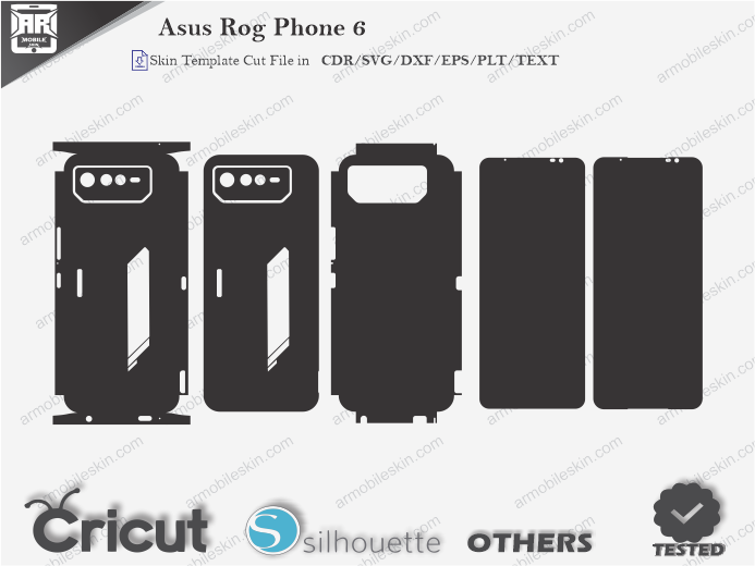 Asus Rog Phone 6 Skin Cut Template Vector