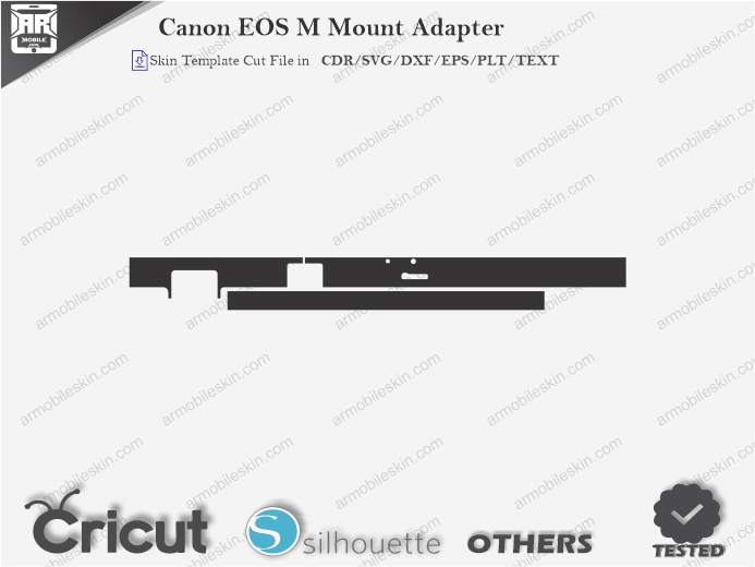Canon EOS M Mount Adapter Skin Template Vector