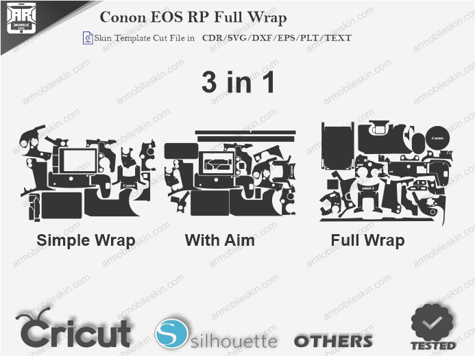 Conon EOS RP Full Wrap Skin Template Vector