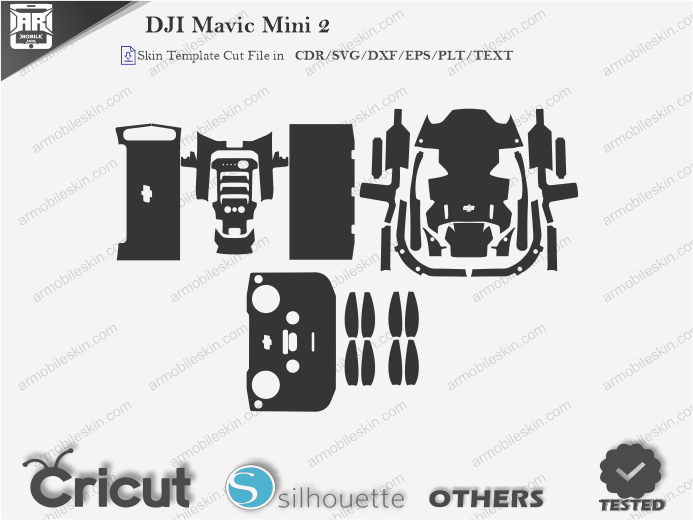 DJI Mavic Mini 2 Skin Template Vector