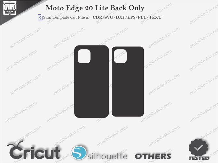 Moto Edge 20 Lite Skin Template Vector