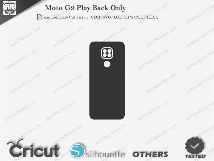 Moto G9 Play Skin Template Vector