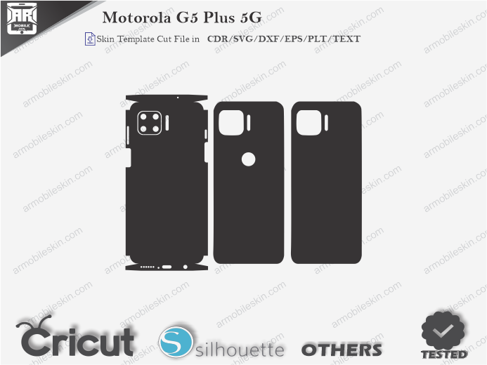Motorola G5 Plus 5G Skin Template Vector
