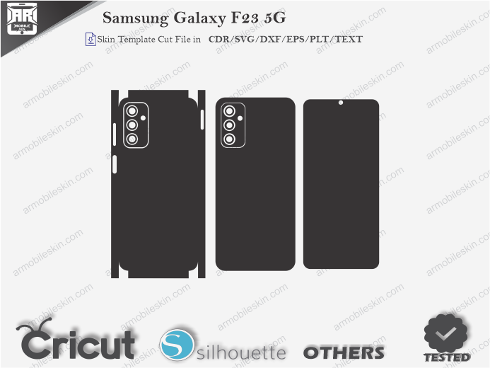 Samsung Galaxy F23 5G Skin Template Vector