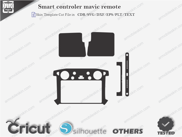 Smart Controller Mavic remote Skin Template Vector