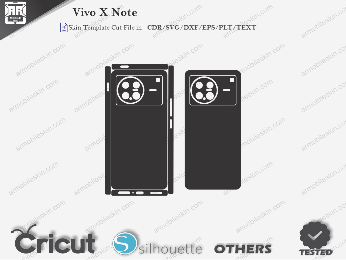 Vivo X Note Skin Template Vector