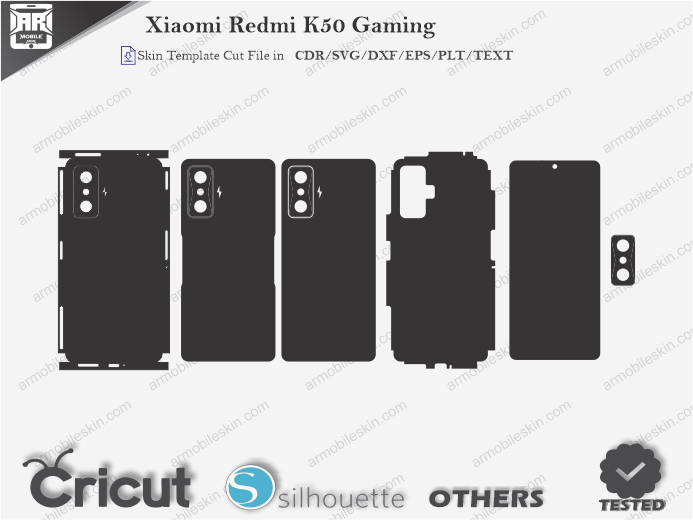 Xiaomi Redmi K50 Gaming Skin Template Vector