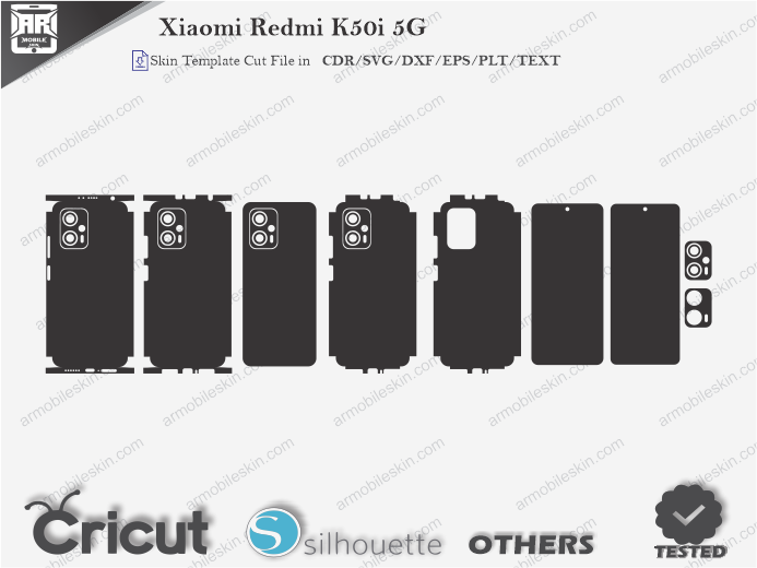 Xiaomi Redmi K50i 5G Skin Template Vector