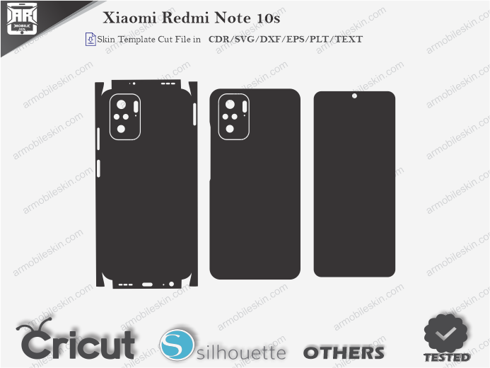 Xiaomi Redmi Note 10s Skin Template Vector