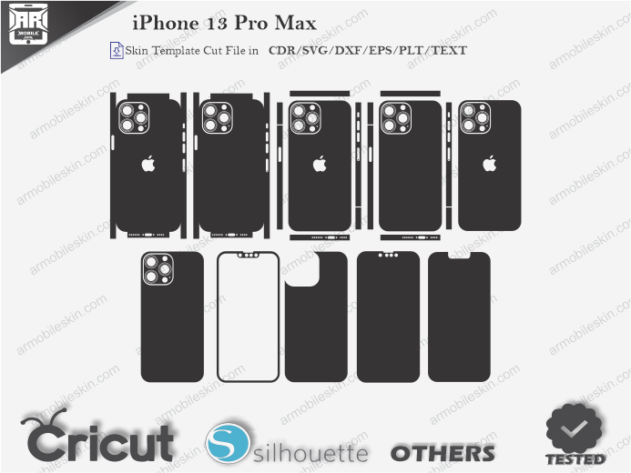 iPhone 13 Pro Max Skin Template Vector