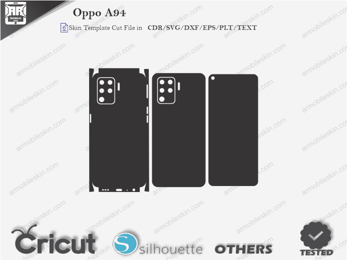 Oppo A94 Skin Template Vector