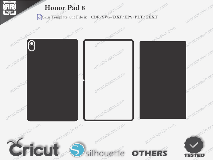 Honor Pad 8 Skin Template Vector