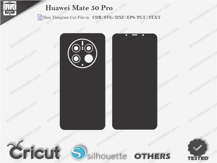 Huawei Mate 50 Pro Skin Template Vector