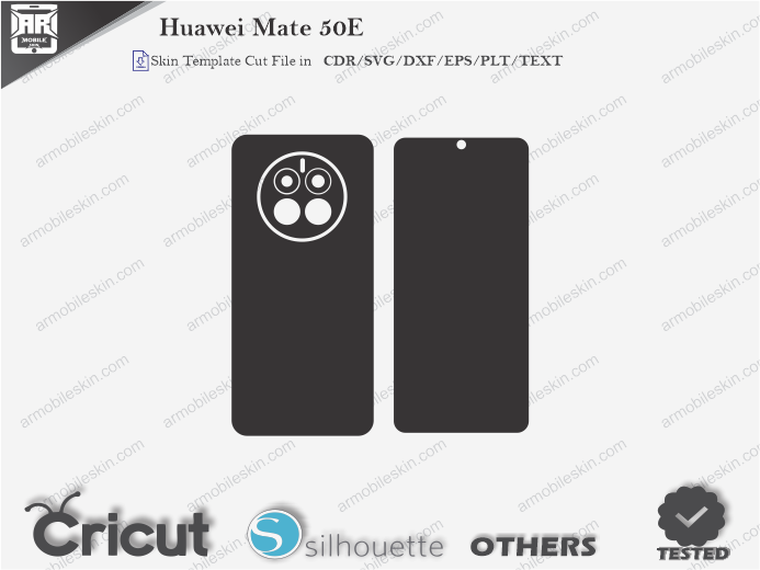 Huawei Mate 50E Skin Template Vector