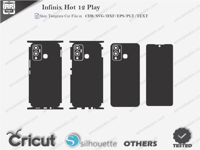 Infinix Hot 12 Play Skin Template Vector