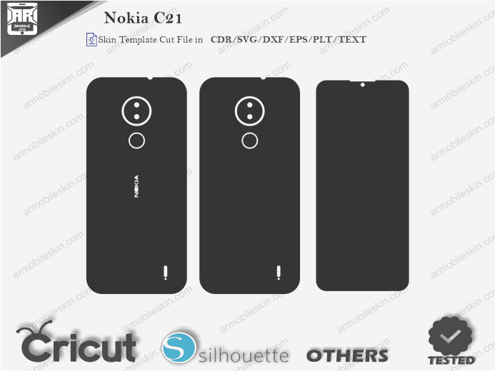 Nokia C21 Skin Template Vector
