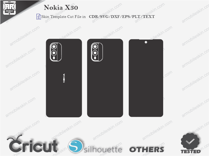 Nokia X30 Skin Template Vector