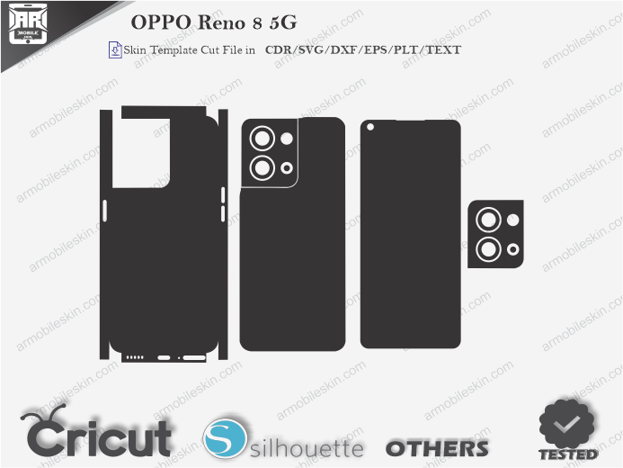 OPPO Reno 8 5G Skin Template Vector