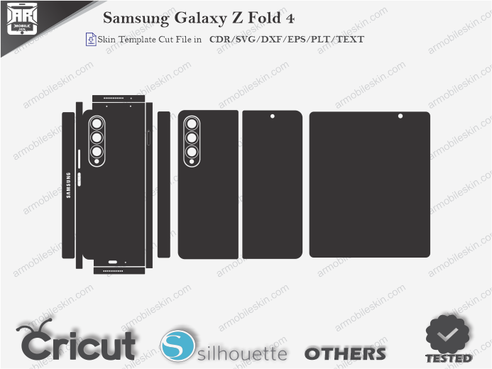 Samsung Galaxy Z Fold 4 Skin Wrap Template Vector