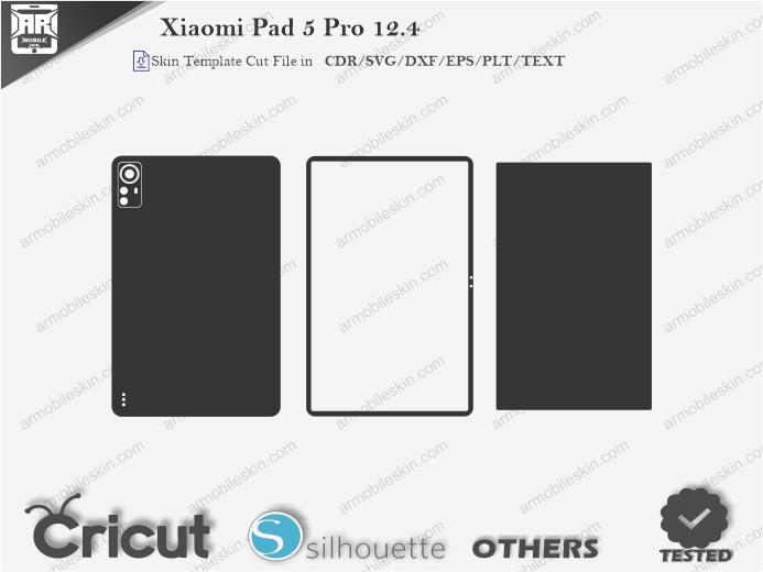 Xiaomi Pad 5 Pro 12.4 Skin Template Vector