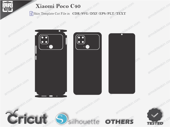Xiaomi Poco C40 Skin Template Vector