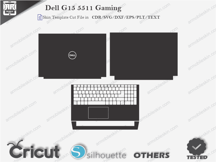 Dell G15 5511 Gaming Skin Template Vector
