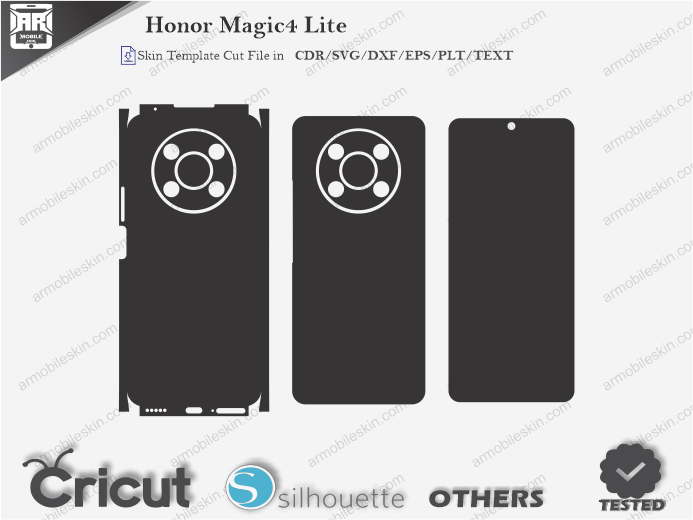 Honor Magic4 Lite Skin Template Vector