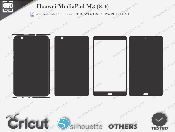 Huawei MediaPad M3 Skin Template Vector