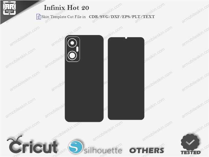 Infinix Hot 20 5G Skin Template Vector