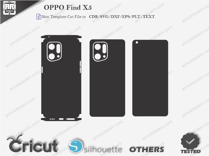 OPPO Find X5 Skin Template Vector