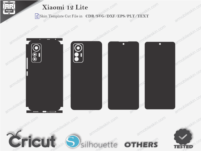 Xiaomi 12 Lite Skin Template Vector