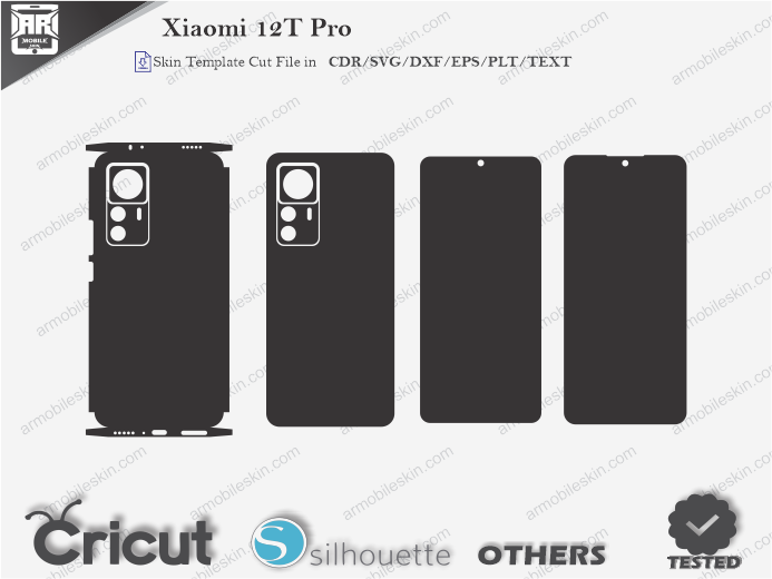Xiaomi 12T Pro Skin Template Vector