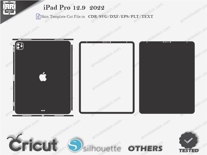 iPad Pro 12.9 2022 Skin Template Vector