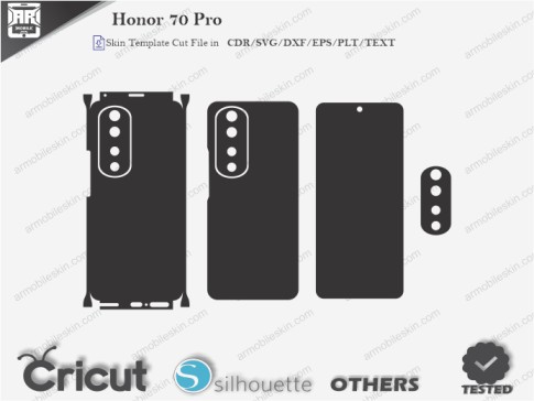 Honor 70 Pro Skin Template Vector