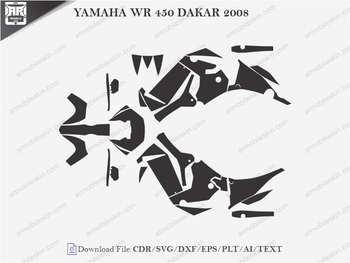 YAMAHA WR 450 DAKAR 2008 Wrap Skin Template