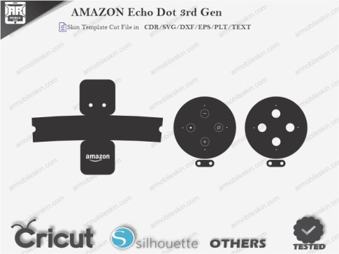 AMAZON Echo Dot 3rd Gen Skin Template Vector