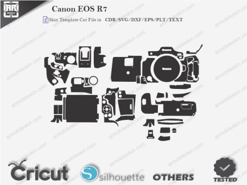 Canon EOS R7 Skin Template Vector