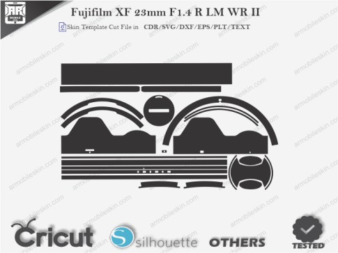 Fujifilm XF 23mm F1.4 R LM WR II Skin Template Vector