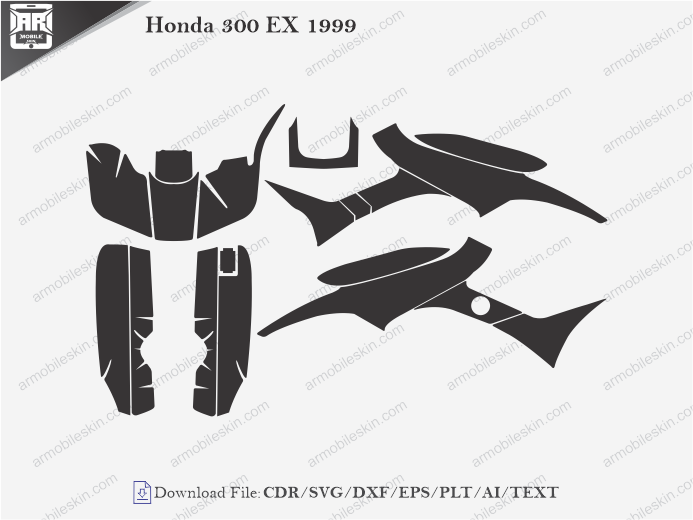 Honda 300 EX 1999 Wrap Skin Template