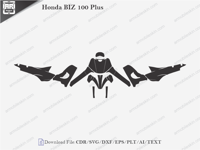 Honda BIZ 100 Plus Wrap Skin Template