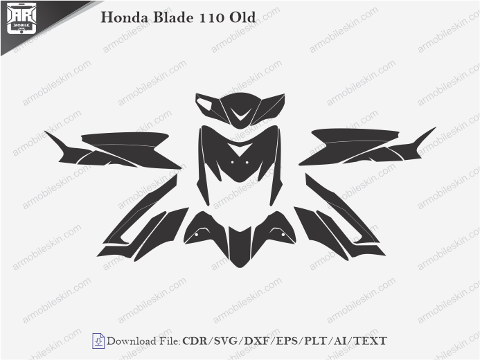 Honda Blade 110 Old Wrap Skin Template